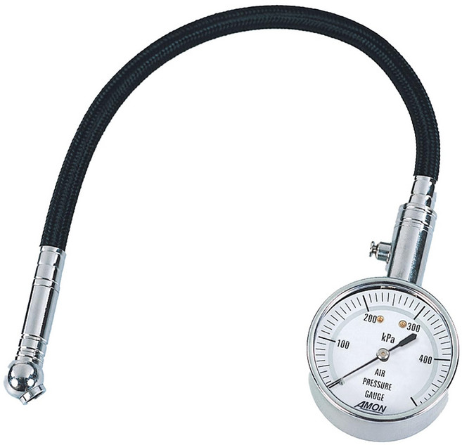 에이몬(amon) 에어 게이지 호스 부착 타이어 게이지 타이어 공기압의 일상 점검 정비용 유지 기능 조정 측정 메인터넌스 최대 측정치 500kPa 케이스 부착 4949 판매 ..., 상세페이지 참조