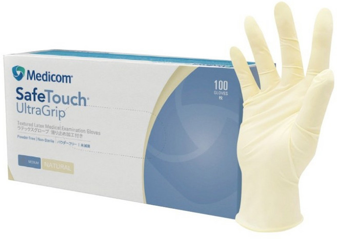 메디컴 세이프 울트라그립 요리용장갑 의료용장갑 100매, 1개, M, 화이트