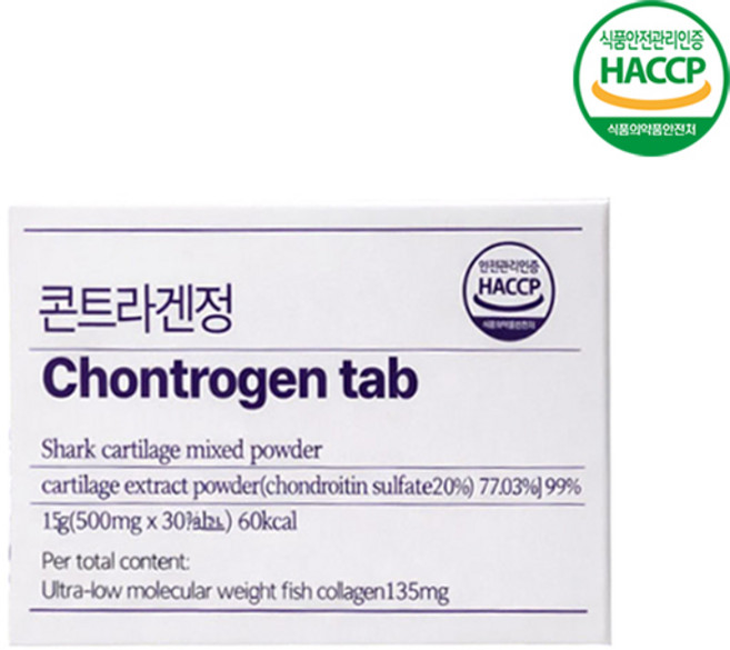 콘트라겐정 관절 솔루션 고함량 콘드로이친, 1개, 30정
