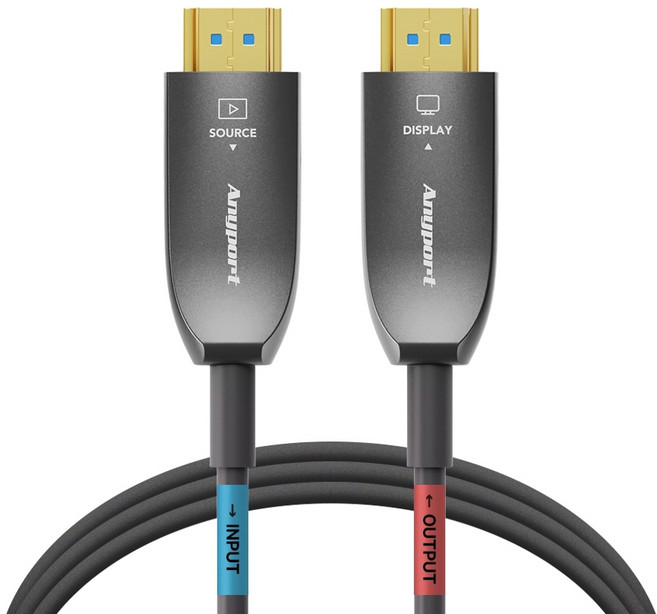 애니포트 영상 케이블 HDMI 2.1 AOC 8K60HZ 4K 144HZ 프리미엄 광케이블 48Gbps 8K UHD 초고해상도 40M, 4000cm, 1개