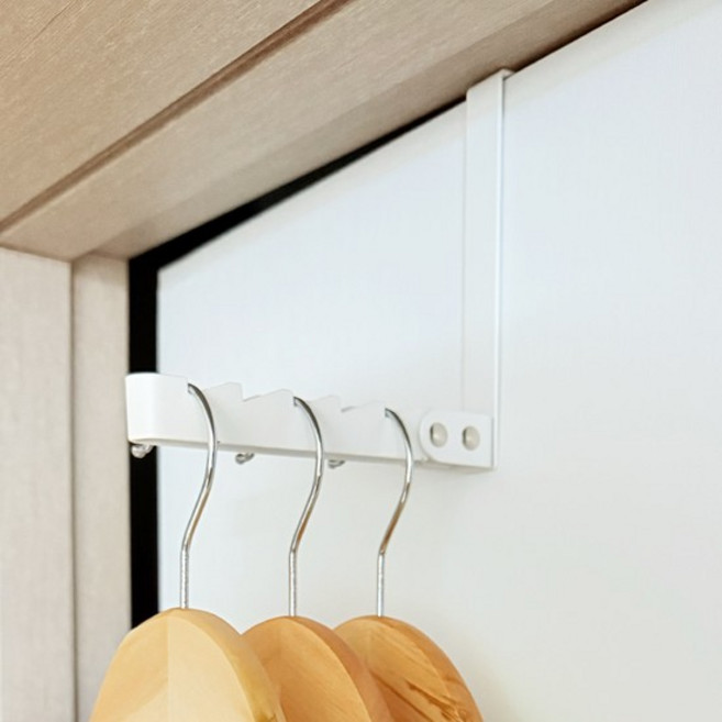 옷걸이(대나무 다용도 5구 도어훅 도어옷걸이) 검정색, 블랙