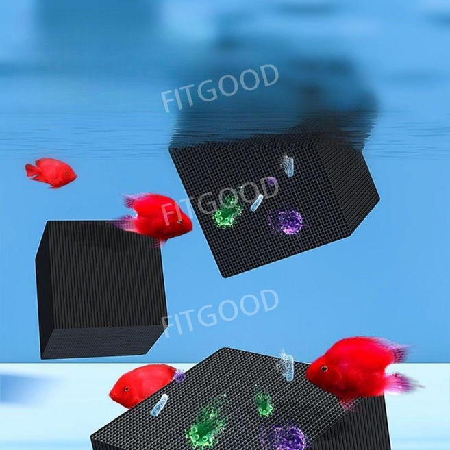 어항용 활성탄 세트 여과제 대형 1개, 2. 큐브 5개