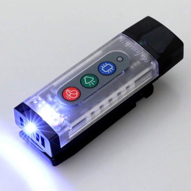 전자 호루라기 휘슬 호신용 손전등 전자 호각 108db, 1개