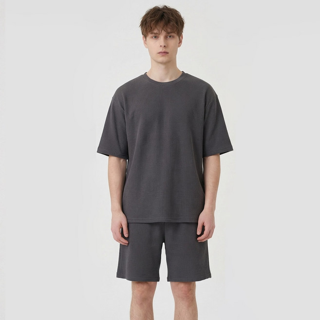 디디오 데일리 홈웨어 겸용 와플 트레이닝복 남녀공용 여름 상하세트