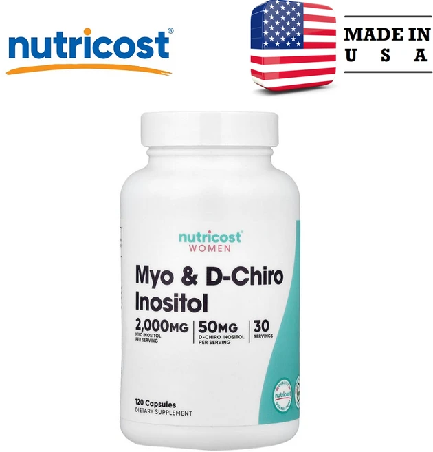 Nutricost 뉴트리코스트 여성 미오 및 d-카이로 이노시톨 캡슐 120정 - 쿠팡