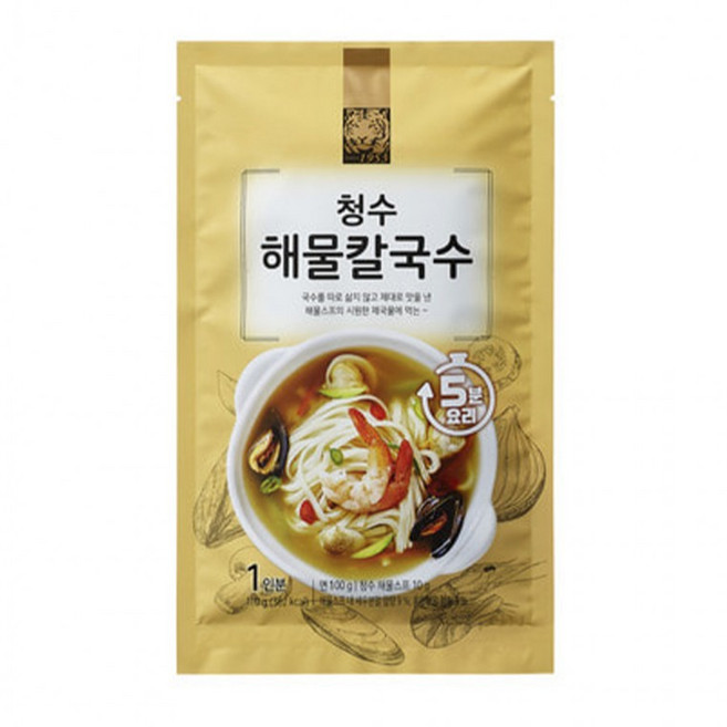 청수 해물 칼국수 2인분 220g, 1개