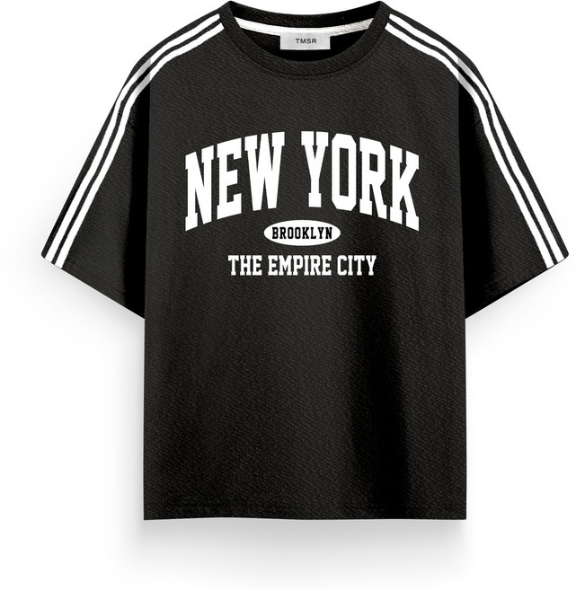 몰토벨리노 TST 뉴욕엠파이어시티 리버풀 엠보 링클프리 오버핏 트랙 반팔