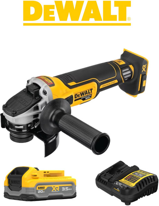 디월트 충전 5인치 그라인더 DCG405S1 파워스택 20V 3.5Ah DCBP320 배터리 1개 충전기 1개 세트