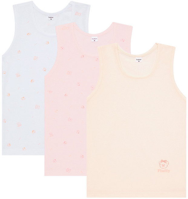 수아팜 여아 쿨 코튼 큐트베어 런닝 3매 세트