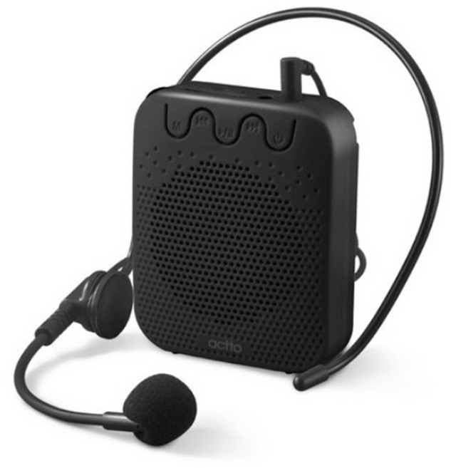 강의용 수업용 휴대용 무선 마이크 앰프 핀 여행 가이드 마이크, MIC-16블랙, 1개