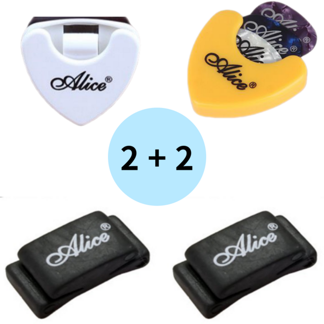 트렌드태그 기타 피크케이스(2+2) 고무홀더 전용 꽂이 색상랜덤, 1세트