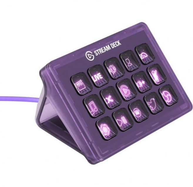 Elgato Stream Deck MK.2 Atomic Purple 한정판 – Studio Controller 15개의 매크로 키 OBS Twitch YouTube 등과 같은, 15 Keys (MK.2)_Atomic Purple, 1개