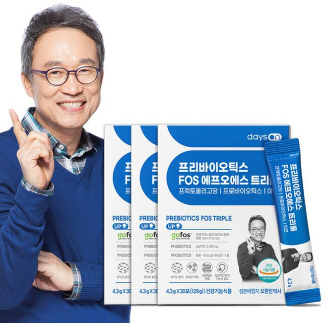 데이즈온 프리바이오틱스 에프오에스 트리플, 30정, 3개