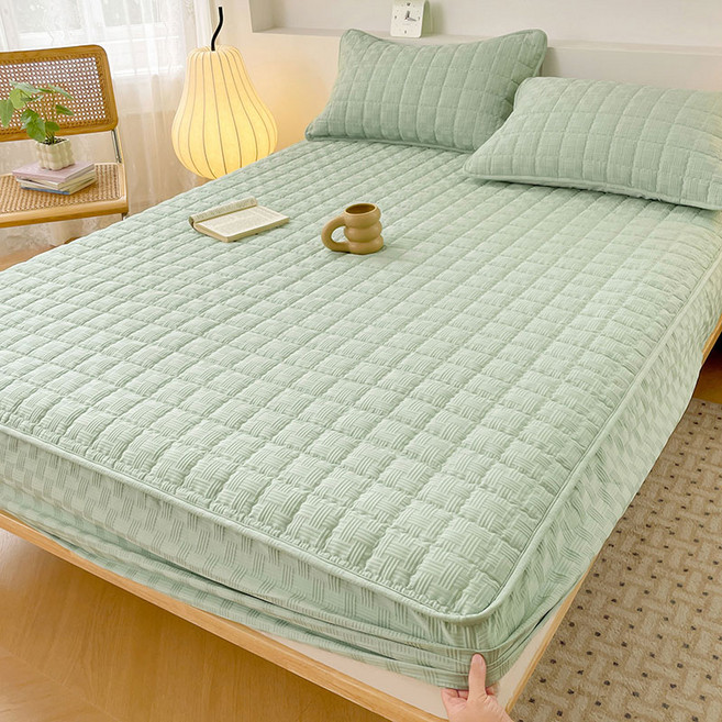 마술사 먼지없는 누빔 매트리스 커버 부드러움 항균