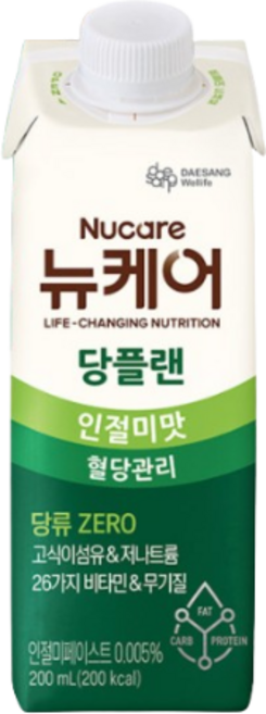 대상웰라이프 뉴케어 당플랜 인절미 맛, 200ml, 7개