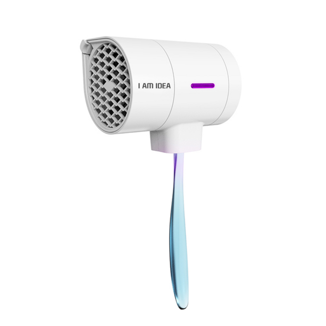 아이엠아이디어 휴대용 칫솔 살균기 UV건조, 화이트, STB-706