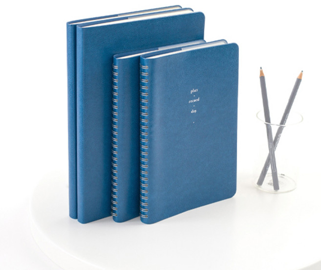 스프링 다이어리 만년 (월간 6개월+데일리 4개월) 업무 회의 일상 기록, 1개, 06.클래식블루