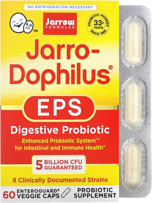 Jarrow Formulas Jarro Dophilus EPS Digestive Probiotic 자로우 포뮬라 자로 도필러스 EPS 프로바이오틱스 유산균 60정 3팩, 3개(25000할인)