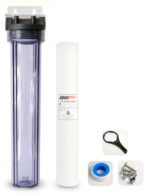 [O1001] 이물질제거 정수기필터 20인치 1단 15A DIY세트, PPS필터 500mm 1um, 1개