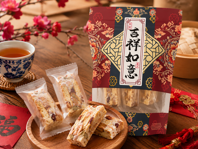 榮冠 雪花餅 堅果果乾, 120g, 1個