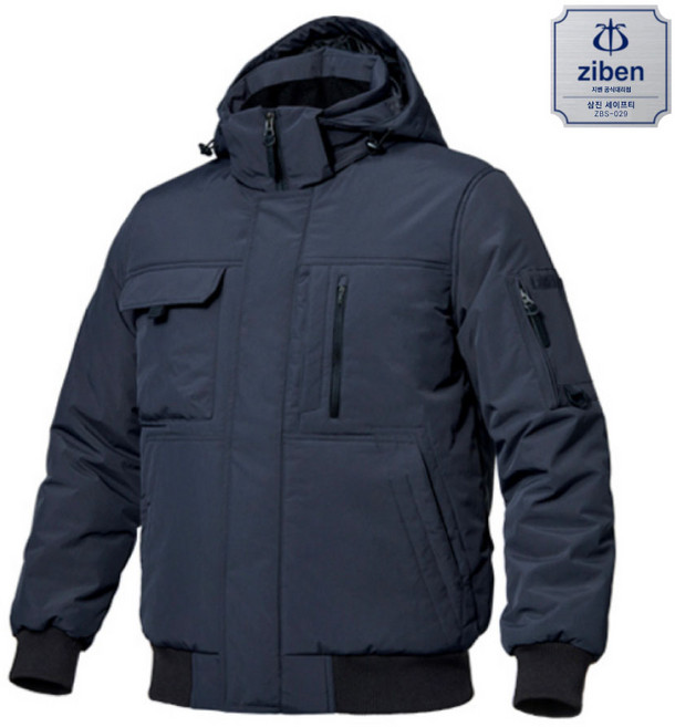 [당일발송/무료자수] 지벤 ZB-J1954 겨울 후드 캐주얼 패딩 작업복 점퍼 상의