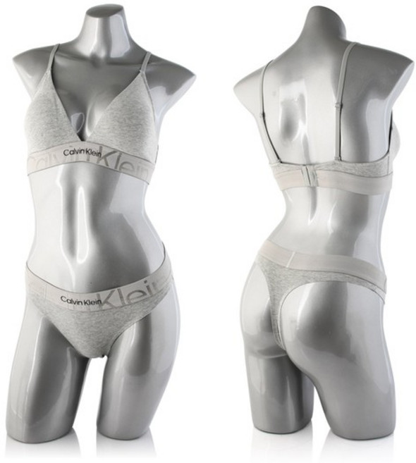 CK 여성 브라렛+티팬티 세트 QF6990+QF6992 GREY
