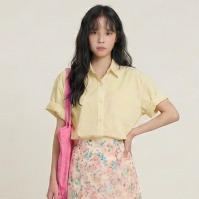 드마엘 여성 어반 루즈핏 코튼 셔츠 (5color) + 델로나