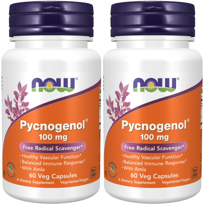 나우푸드 피크노제놀 100mg 베지 캡슐, 60정, 2개