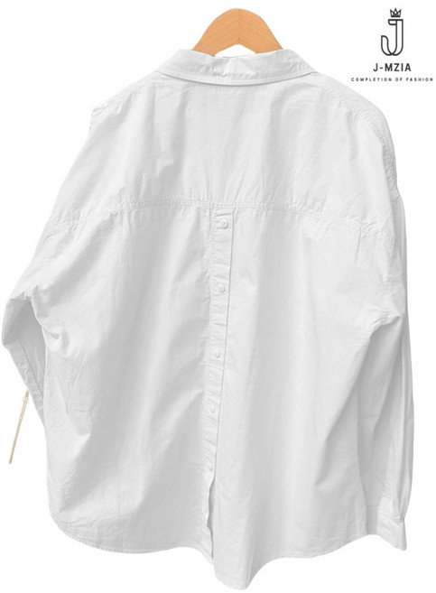 제이엠지아 NEW 여성 카라넥 베이직 남방 루즈핏 무지 셔츠