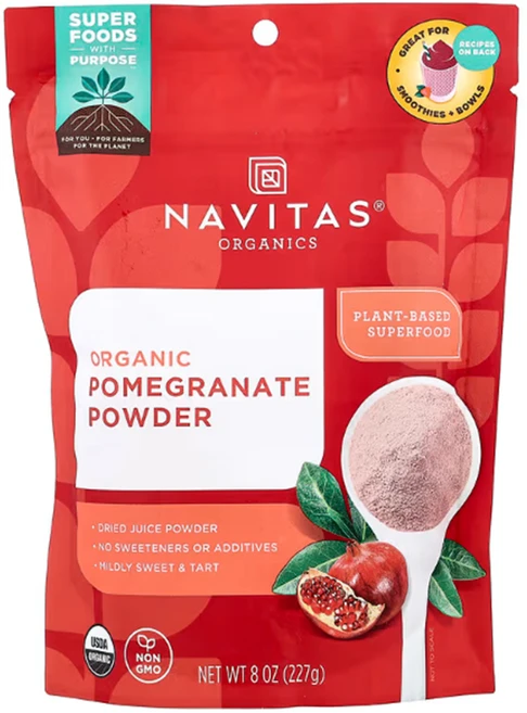 Navitas 유기농 석류 파우더 226.8g (8온스) 백 45회 분량 — 유기농 GMO 프리 냉동 건조 글루텐 프리, 1개, 227g - 쿠팡