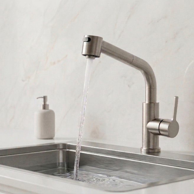 에떼르노 주방수전 싱크대수전 S-1100 무광수전 1등급수전, 1개