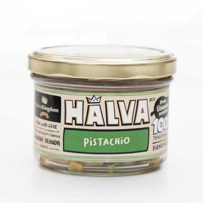 Halva Kingdom 터키 디저트 할바 킹덤 오픈 세서미 설탕 무첨가 비건 건강한 재료 글루텐 프리 코셔 인증 병 커피빈, 피스타치오, 180g, 1개