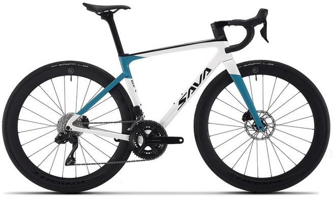 SAVA 카본 로드 자전거 8kg 시마노 105 Di2 24단, 56 (185-200cm), 시마노 R7120, 청록색