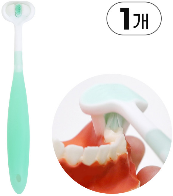 덴티미 키즈 3핏 칫솔, 1세트, 1개입, 그린