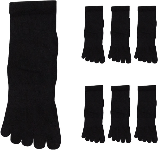 시너싹스 여성용 베이직 무지 발가락 단목 양말 7켤레