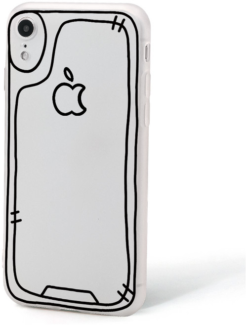 JXH 스케치 심플 무광 반투명 풀커버 스마트폰 케이스