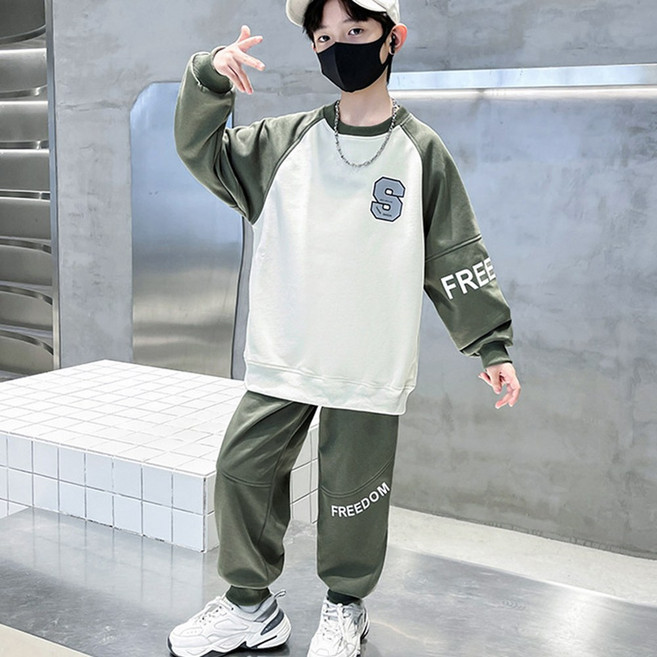 베비포 초등생 맨투맨 밴딩바지 스포티룩 상하세트 -FR8