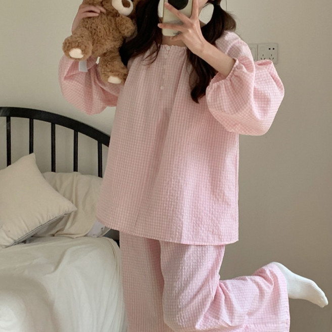 굿나잇데이브 여성 면100% 러블리 파자마 잠옷 세트