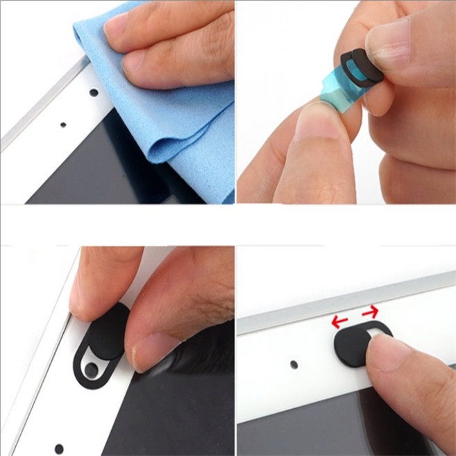 헤븐컴스 1P 부착식 웹캠 커버 가리개 노트북웹캠커버용, 블랙