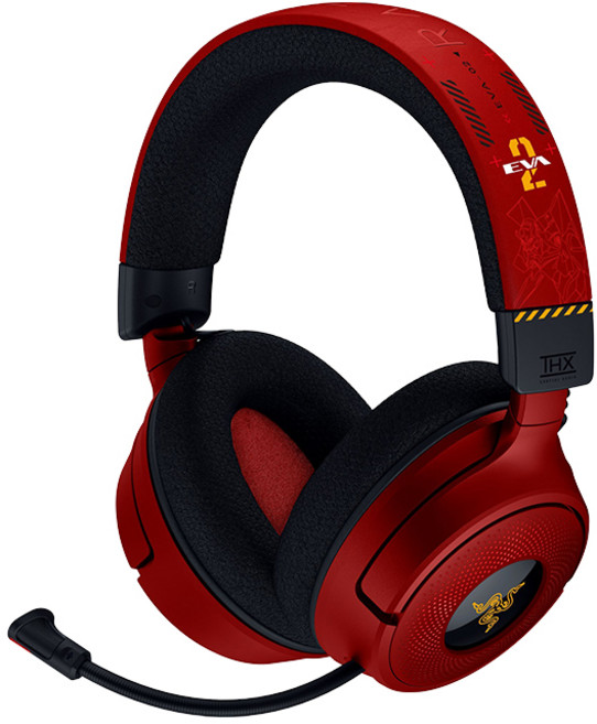 Razer 雷蛇 KRAKEN V4 EVA 聯名 北海巨妖 無線電競耳機 無線耳麥 藍芽耳機 電競耳機, 紅色+黑色耳機架, EVA 02
