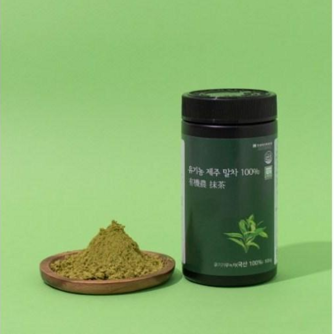 유기농 제주 순수 녹차분말 카테킨 말차라떼용, 3개, 1개입, 100g