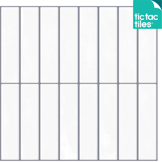 틱택타일 티커타일 롱브릭 모노화이트 붙이는타일 DIY 셀프인테리어, 25.롱브릭 모노화이트