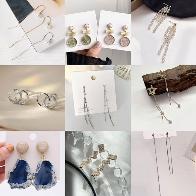 아이엘 IL 다양한 디자인 은침 패션 귀걸이 9종