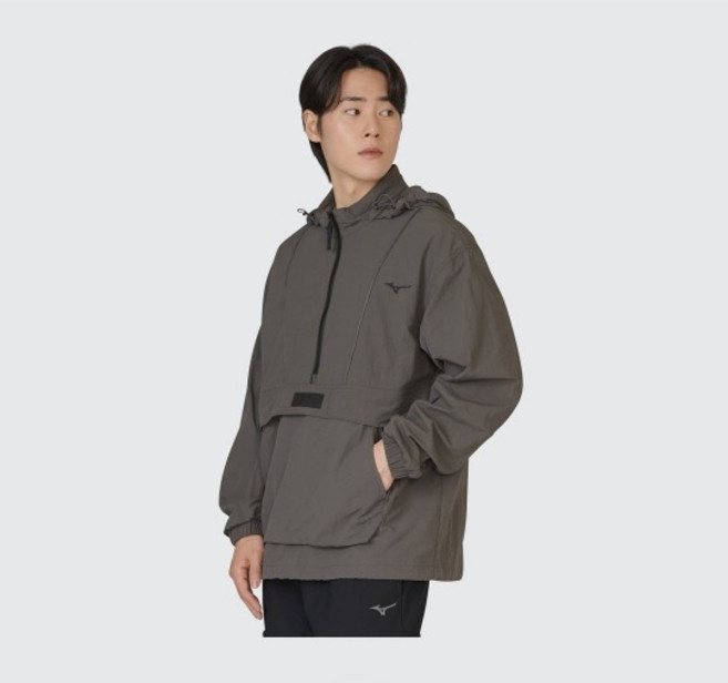 미즈노 (풋살) 남여공용 후드 탈부착 아노락 32YE4521_GN