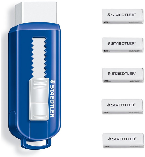 스테들러 슬라이딩 지우개 본체 + 리필 5p 세트, 화이트, 1세트