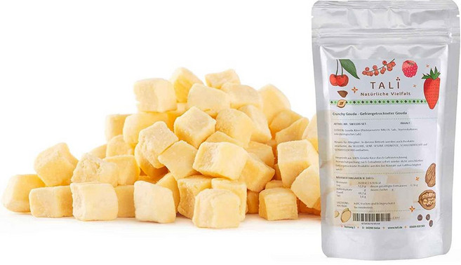 독일 탈리 TALI Gefriergetrockneter Gouda 100% 숙성 네덜란드 크런치 고다 치즈 스낵, 2개