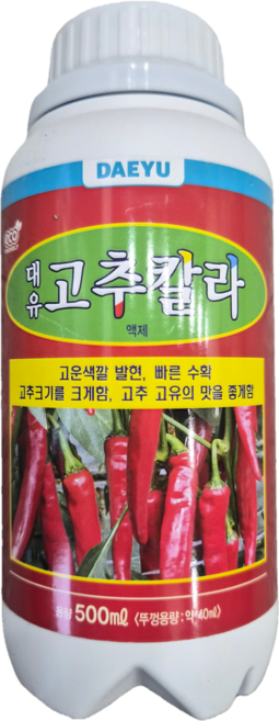 [모아농약사]대유 고추칼라 500ml 고추전용 고운색발현 빠른수확 크기증가 맛증가, 1개