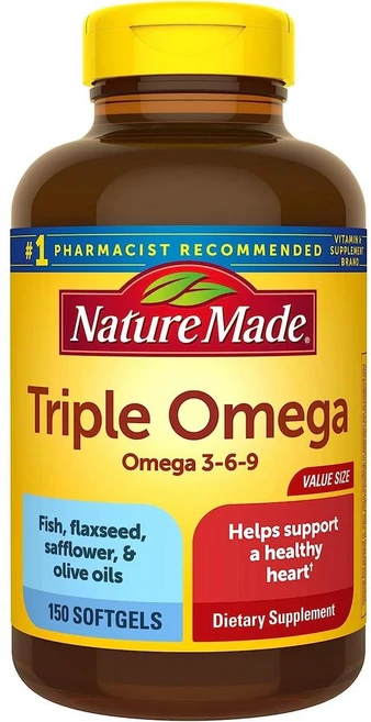 네이처 메이드 트리플 오메가369 소프트젤 Nature made Triple Omega Softgels, 1개, 150, 150정 - 쿠팡