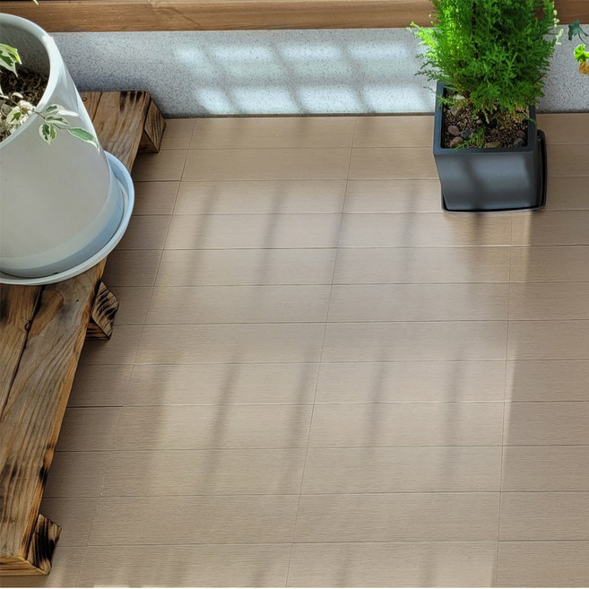 진성산업 데크타일 조립식 마루발판24P(본판16장마감8장) 데코타일 조립마루 바닥재 현관 욕실발판 조립식마루 베란다조립식마루 베란다 타일 테라스발판 바닥 마루 인테리어, 06).틈없는-네추럴오크24P(본판16장마감재8장), 1개