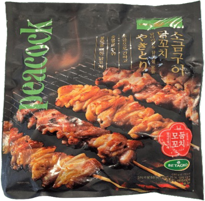 피코크 모듬 닭꼬치 소금구이 600g(아이스박스), 1개, 600g
